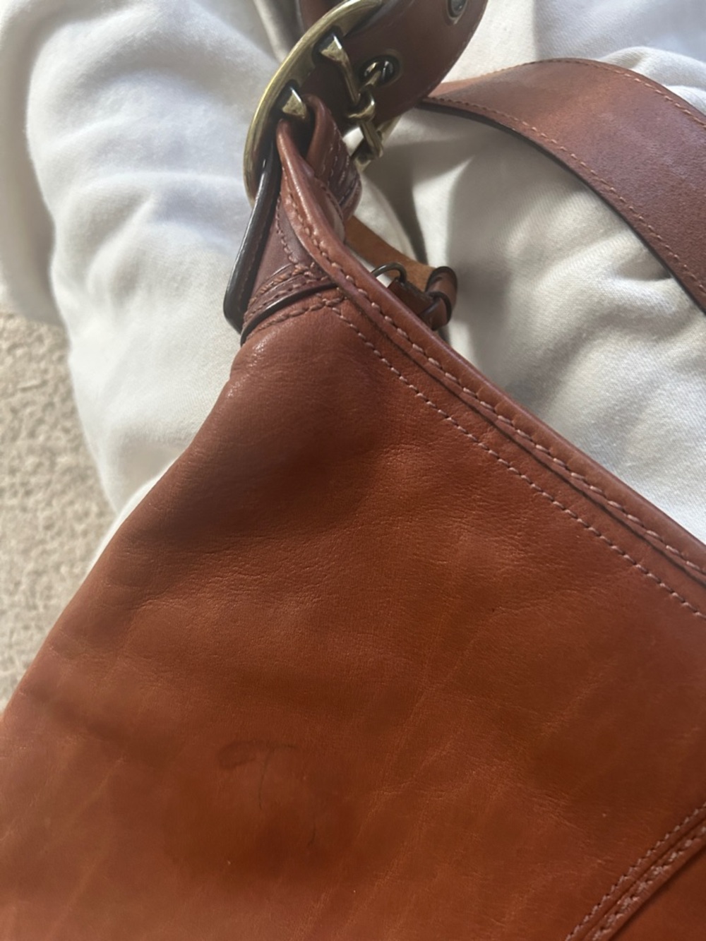 Authentic COACH Bleecker Tattersall Crossbody Bag in Vachetta. - Picture 9 of 9